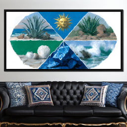 Radiant Coastal Element Wheel - NicheCanvas