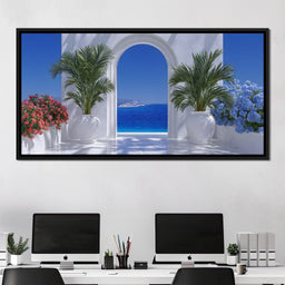 Mediterranean Archway Vista - NicheCanvas