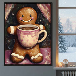 Gingerbread Cheer With Cocoa - NicheCanvas