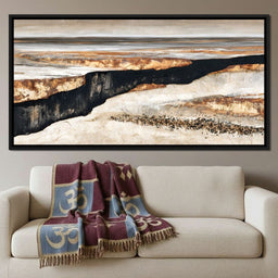 Tectonic Ridge Under Gold Skies - NicheCanvas