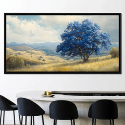 Majestic Cerulean Tree Vista - NicheCanvas