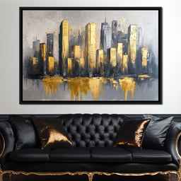 Golden Skyline Awakening - NicheCanvas