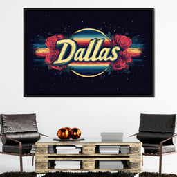 Retro Rose Radiance Dallas - NicheCanvas