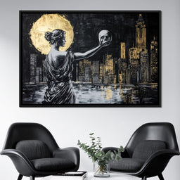 Golden Reflection Over the City - Wildrose Creations - NicheCanvas