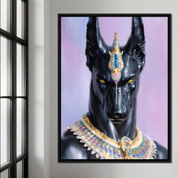 Golden Jackal Pharaoh Guardian - NicheCanvas