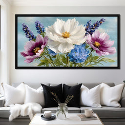 Pastel Meadow Floral Breeze - NicheCanvas