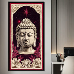 Cosmic Lotus Buddha Tranquil - NicheCanvas