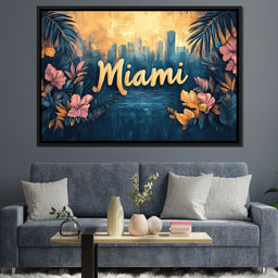 Tropical Oasis Miami Dreams - NicheCanvas