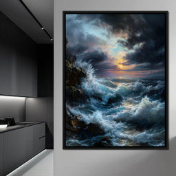 Tempest Dawn Ocean Fury - NicheCanvas