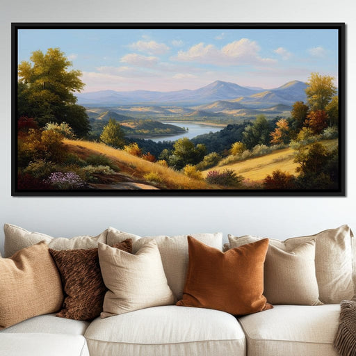 Golden Valley Lake Mountain View Canvas Print