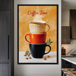 Coffee Time Stacked Mugs - NicheCanvas