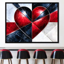 Fractured Pulse of Passion - NicheCanvas