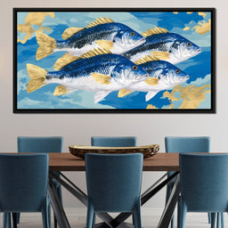 Golden Fins Ocean Quartet - NicheCanvas