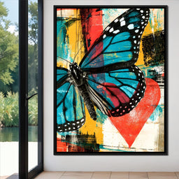 Neon Pulse Of A Painted Heart - NicheCanvas
