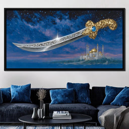 Celestial Scimitar Above Palace - NicheCanvas
