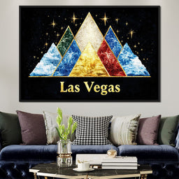 Vegas Golden Horizon of Night Stars - NicheCanvas