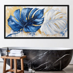 Blue Leaf Serenade Dreams - NicheCanvas