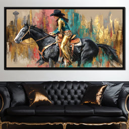 Galloping Western Gold Spirit - NicheCanvas