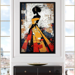 Women in Yellow Dress - NicheCanvas