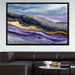Lavender Gold Marble Drift - NicheCanvas