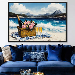 Champagne Dream by the Sea - NicheCanvas