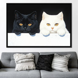 Feline Harmony Contrast - NicheCanvas