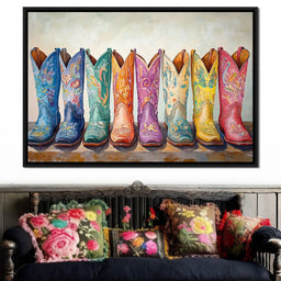 Western Boot Parade Harmony - NicheCanvas