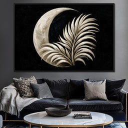 Crescent Shadow Over The Fallen Frond - NicheCanvas