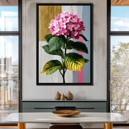 Pink Hydrangea Garden Glow - NicheCanvas
