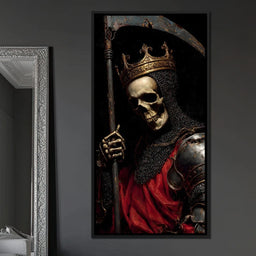 Gothic Reaper King Knight Skull - NicheCanvas
