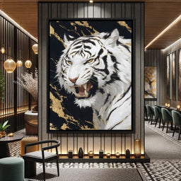 Fierce Aura Golden Roar - NicheCanvas