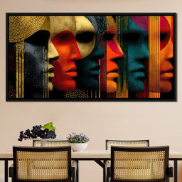 Faces of Colorful Reflections - NicheCanvas