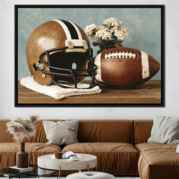 Vintage Football Helmet - NicheCanvas