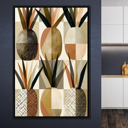 Geometric Tropical Pineapples Study - NicheCanvas