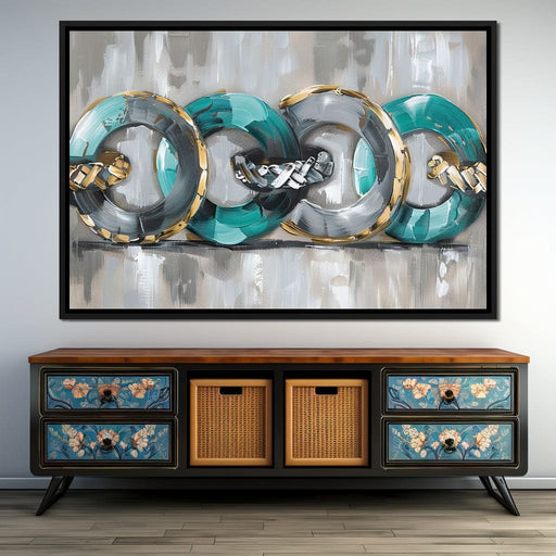 Aqua Rings of Serenity Canvas Print