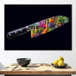 Vibrant Veggies Chef Knife - NicheCanvas