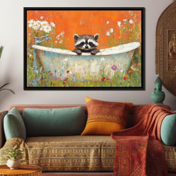Raccoon Bath - NicheCanvas