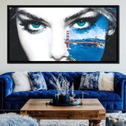 Golden Gate Reflections Within Eyes - NicheCanvas