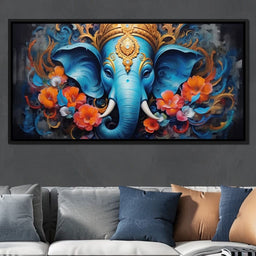 Elephant's Floral Harmony - NicheCanvas