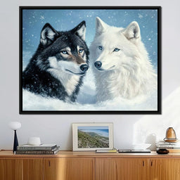 Eternal Snowbound Wolves - NicheCanvas