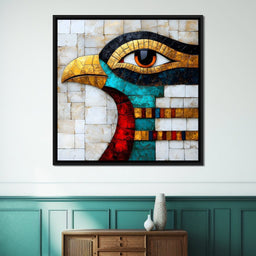 Falcon's Luminous Mosaic - NicheCanvas