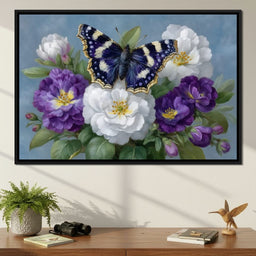 Purple Butterfly Garden Blooms - NicheCanvas