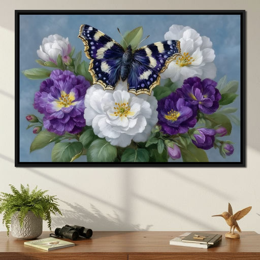 Purple Butterfly Garden Blooms Canvas Print