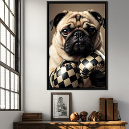 Pug Pugilist - NicheCanvas