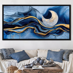 Gold Seam Crescent Tide - TooplesArt - NicheCanvas