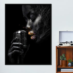 Stardust Singer Noir Portrait - NicheCanvas