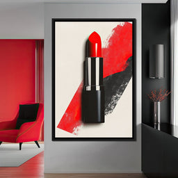 Radiant Lipstick Allure on Canvas - NicheCanvas