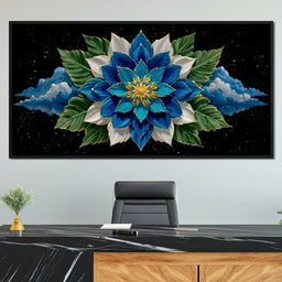 Celestial Petals Lotus Burst - NicheCanvas
