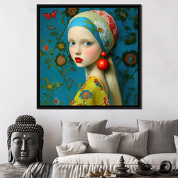 The Girl with the Scarlet Earring - TooplesArt - NicheCanvas
