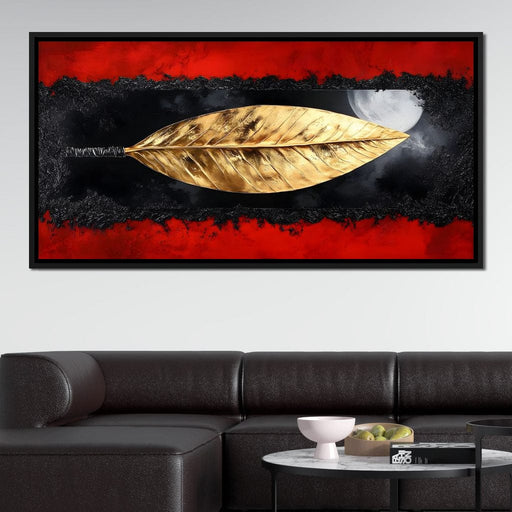 Golden Leaf Nocturne Reflection Canvas Print